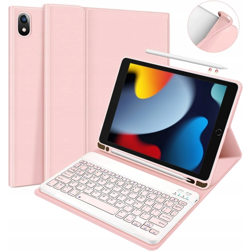 Etui z klawiaturą do Apple iPad 10.2 2021 GEN 9 | różowy