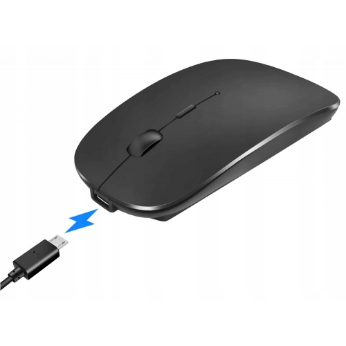 Bezprzewodowa myszka komputerowa USB 1600 DPI TV | czarny