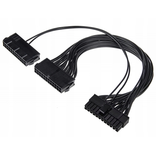 Kabel ATX 24pin dual PSU na 2 zasilacze PC ADD2PSU