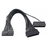 Kabel zasilający adapter ATX 24pin Dual PSU na 2 zasilacze koparka
